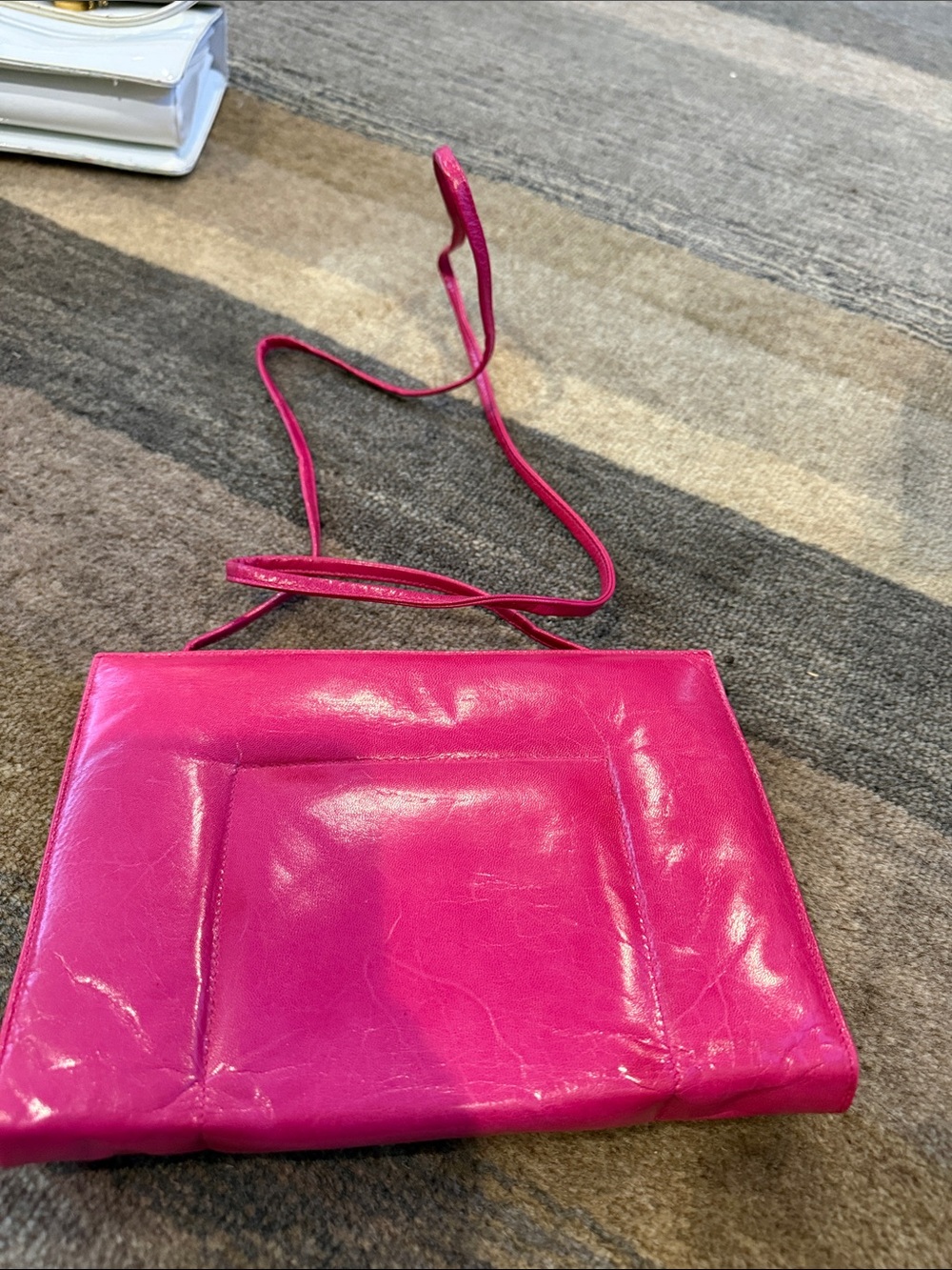 Neiman Marcus Hot Pink Leather Crossbody Bag